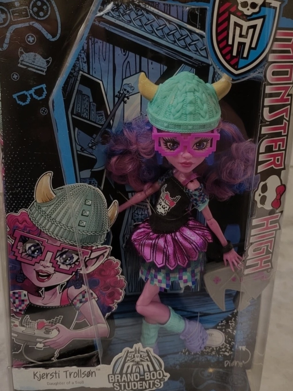 G1 Monster High Gamer Kjersti Trollson Brand Boo Student Mint In Box